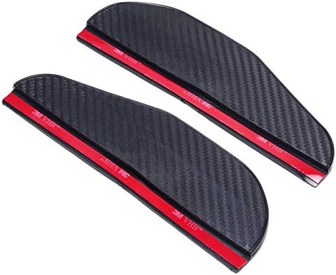 Goodsland 2個セット 汎用 ドアミラー バイザー 雨避け 雨除け サイドミラー 水滴防止 雨 雪 車 車用 外装 パーツ ドレスアップ モール カーボン柄 おしゃれ Gd Mirvizer