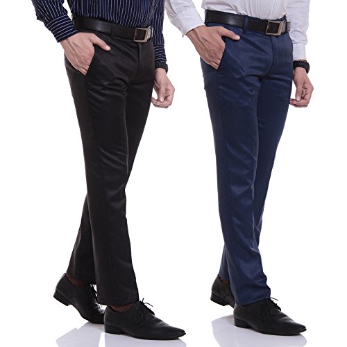singham men's formal trousers - set of 2