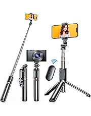 Blukar Selfie Stick, 4 in 1 Extendable Bluetooth Selfie Stick Tripod - 360° Rotation Stable Tripod Stand with Detachable Wireless Remote, Compatible with GoPro, Small Camera and Smartphones(4.7-6.7")