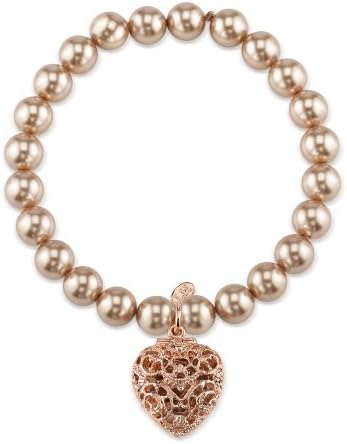 Pearl Bracelet with Japanese Agarwood and Tuscan Fig Fragrance Beads (Rose)