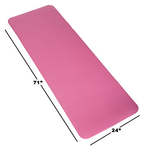 Sleeping Pad, Lightweight Non Slip Foam Mat with Carry Strap by Wakeman Outdoors (Thick Mattress for Camping, Hiking, Yoga and Backpacking) (Pink)