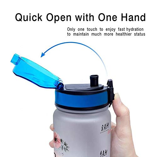 64HYDRO 32oz 1Liter Motivational Water Bottle with Time Marker, Nurse