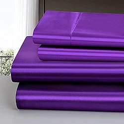 Homiest 3pcs Satin Sheets Set Luxury Silky Satin