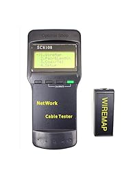 Optimal tienda Portable Wireless Network Cable Tester SC8108 Medidor Digital de red LAN Teléfono Cable Tester & con visualización LCD, 5E, 6E Cable Coaxial RJ45 herramienta