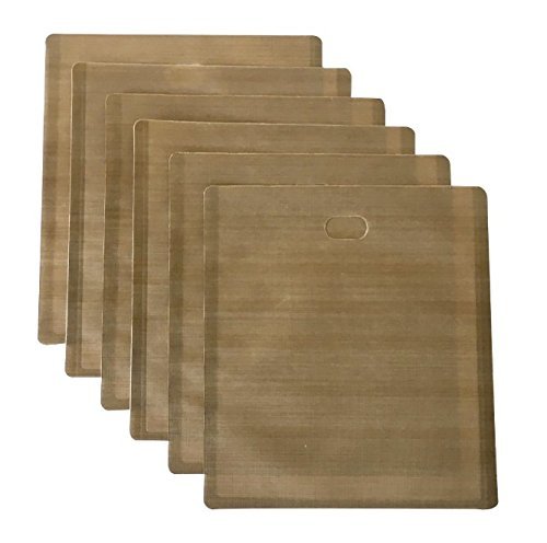EatronChoi Non Stick Toaster Bags (Set of 6) Reusable and Heat Resistant Easy to Clean,Perfect for Sandwiches Pastries Pizza Slices Chicken Fish Vegetables Panini & Garlic Toast