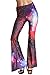 Pink Queen Women's Digital Printed Flared Bell Bottom 70's Party Pants