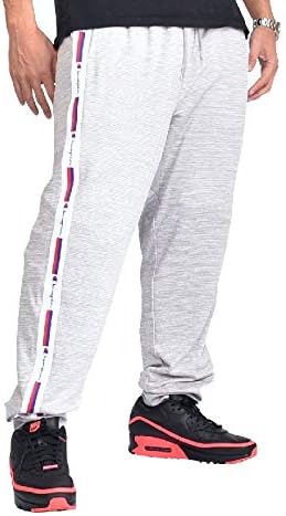 Amazon チャンピオン 大きいサイズ メンズ サイドライン スポーツパンツ ジャージ スウェット Ch 007 F 4l グレー ロングパンツ 通販