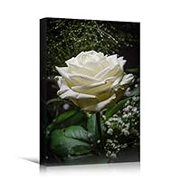 Canvas Wall Art White Petal Close Up Bedroom Close Up Colorful Floral Multicolor Petal Photography Romantics - 12x18 inches