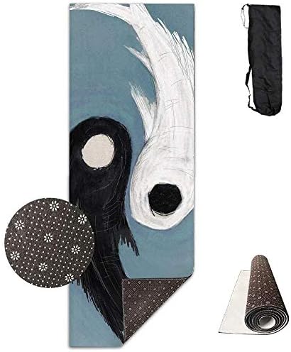 FGRYGF Workout Mat for Yoga, Awesome Yin and Yang Koi Fish Art Yoga Mat - Advanced Yoga Mat - Non-Slip Lining - Easy to Clean - Latex-Free - Lightweight and Durable - Long 180 Width 61cm