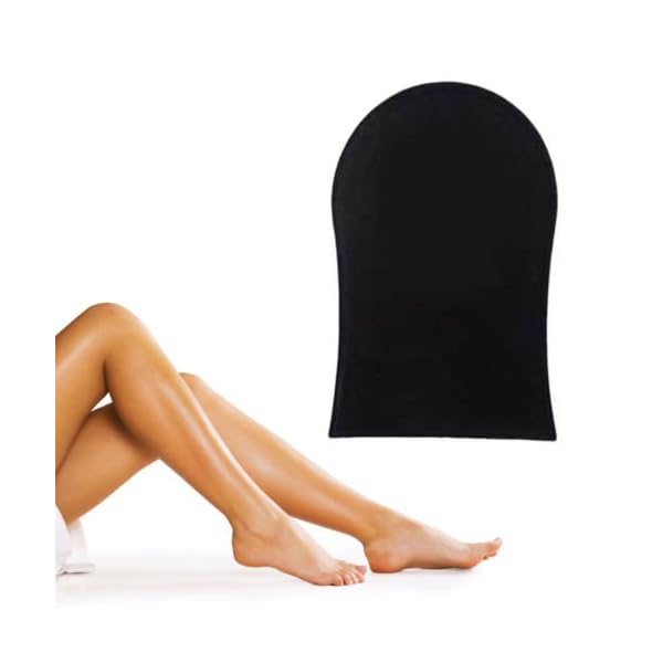 Reusable Self-Tan Application Mitt Self Tanning Glove, Easy Soft No Mess Application, Black (x1 Self Tan Mitt)