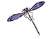 Alilang Silvery Tone Shine Amethyst Pink Crystal Rhinestones Purple Enamel Dragonfly Brooch Pin Pendent