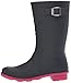 Kamik Girls' Raindrops Rain Boot, Navy/Rose, 5 M US Big Kid