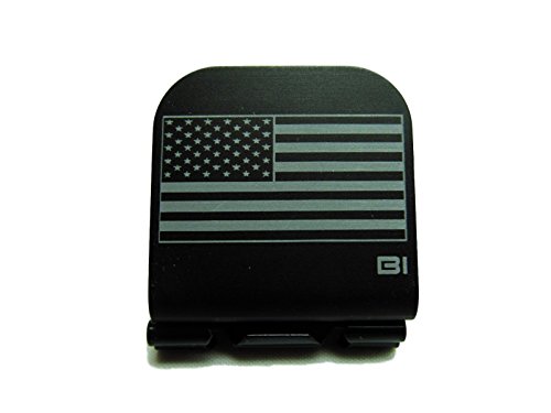American Flag Laser Etched Hat Clip Black