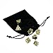 Hestya 7 Pieces Metal Dices Set DND Game Polyhedral Solid Metal D&D Dice Set with Storage Bag and Zinc Alloy with Enamel for Role Playing Game Dungeons and Dragons, Math Teaching (Antique Brass)