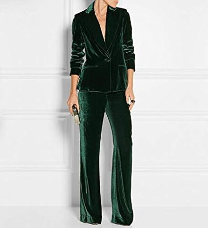 green velvet pantsuit