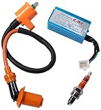 Racing Ignition Coil 5 Pins AC CDI Box for GY6 4-Stroke 50cc 70cc 90cc 110cc 125cc 150cc Scooter ATV Go Kart Moped Quad Pit Dirt Bike With 3 Electrode Spark Plug