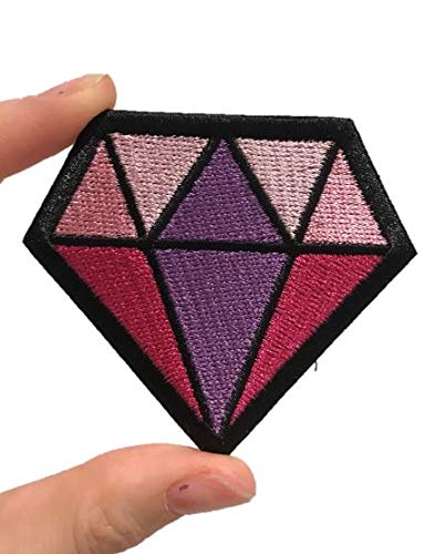 Smixies Diamond Embroidered Applique Patch with Hook Backing