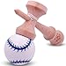 White & Blue Baseball Kendama and Extra String