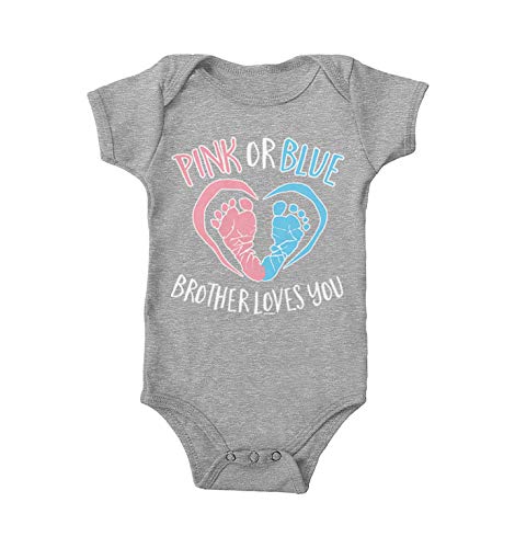 Haase Unlimited Pink Or Blue Brother Loves You - Gender Reveal Bodysuit
