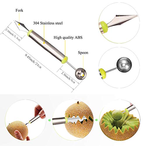 image for VICELEC Watermelon Slicer Cutter Knife Stainless Steel Fruit Avocado P