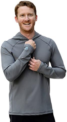 Men's Ultra-Premium Swim Shirt with a Hood Moon Rock Large