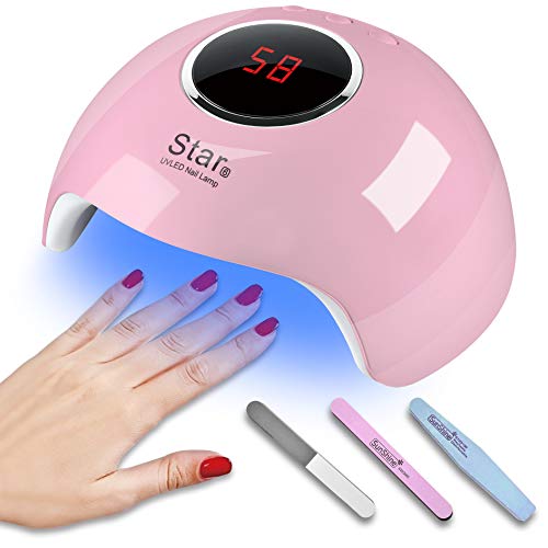 UV LED Nail Lamp, Gel Polish Dryer Honesorn 24W Quick Nail Dryer Light with 3 Timer Setting