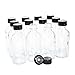 (Pack of 12) 2 oz. Clear Boston Round with Black Poly Cone Cap