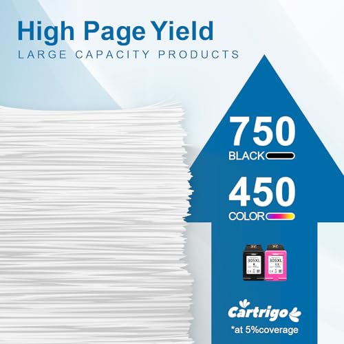 305XL Cartridges for HP 305 Replacement Cartridges for HP 305 Original Cartridges for DeskJet 2700 2720 2720e 2723e Deskjet Plus 4100 4130e 4200 4220e Envy 6000 6010e 6020e 6032 Envy Pro 6000 420and 666430E 6432E