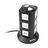 Power Strip Tower SAFEMORE, Surge Protector Electric Charging Station 10 Outlets 4 USB Ports with 6.5ft Heavy Duty Long…