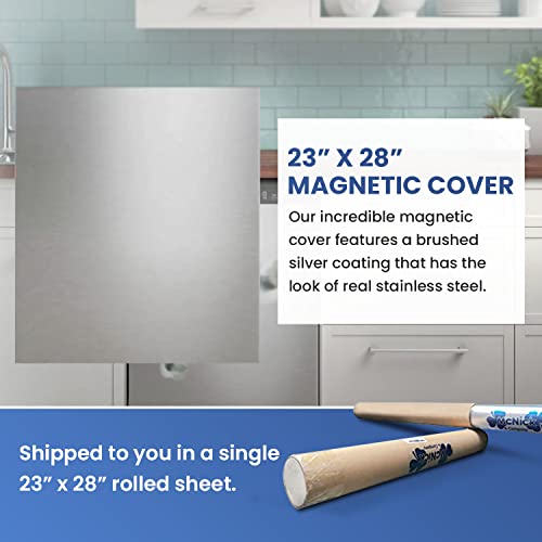 McNick & Company Stainless Steel Dishwasher Cover (23" x 28" Sheet) — Brushed Silver