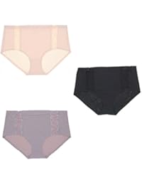 Intimates Women's Lacey Seamless Hi-Rise Brief Underwear Panties, (3Pr)