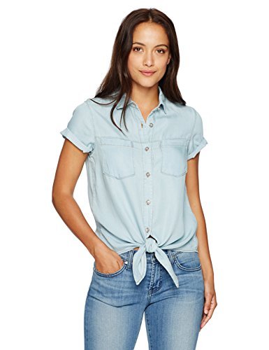 women's petite denim shirt