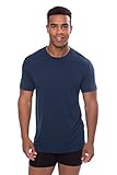Texere Men's Crew Neck Undershirt (Single Pack, Midnight Blue, Large) Holiday Gift Suggestions for Every Man MB6001-MID-L