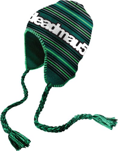 Deadmau5 Green Striped Peruvian Laplander Beanie Hat