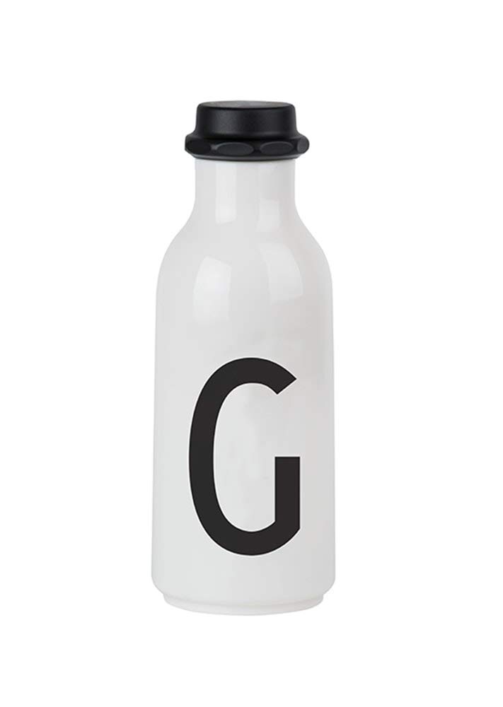 Design Letters Personal Tritan Water Bottle (G) - 500ml BPA-free and BPS-free Leak-proof Tritan Drinking Bottle in Nordic Design for Adult, Kids, Outdoor, Office, Sports, School, Available from A-Z