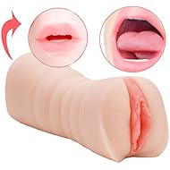 Male Masturbators, Riodong Pocket Pussy Blow Job Stroker Vaginal Oral Sex Toys for Male Masturbation (flesh)