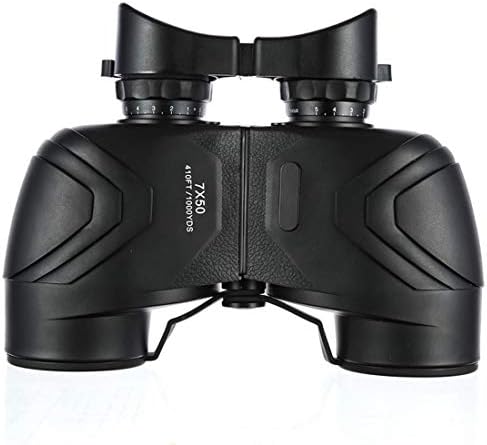 Jpakios 双眼鏡7x50 Hdコンパス大型アイピース屋外用窒素充填防水調節可能な覗きガラス Color ブラック