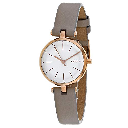 Skagen Women's Signatur Analog-Quartz Watch with Stainless-Steel Strap, Beige, 12 (Model: SKW2643)