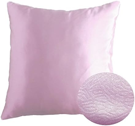 Crocus Petal Pale Lilac 18" x 18" Decorative Textured Satin Cushion Cover Throw Square Pillowcase for Chair Sofa Living Room Accent Pillow
