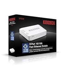 KEEBOX sfe08 Conmutador Fast Ethernet de 8 puertos a 10   100Mbps