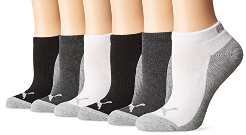 Puma Women's Low Cut Athletic 6-Pack Socks, White Traditional, 9-11