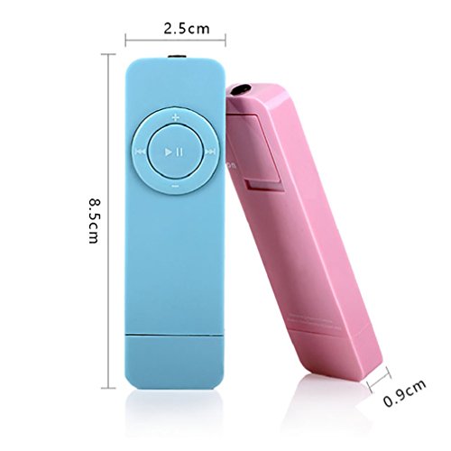 SUKEQ 8GB Portable Mp3 Player with USB Flash Drive, Metal Lossless Music Player w/FM Radio (blue) - Thumbnail 7