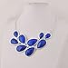 Jane Stone Popular Blue Fashion Statement Pendant Necklace for Women (Fn0564-S-Royal Blue)