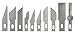 Bastex 16 Piece Hobby Craft Knife Set. Great Beginner set - Includes 3 Different Handles and 13 Blades. Great for scrapbooking, sculptures and Other Arts and Crafts