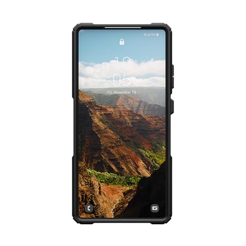 URBAN ARMOR GEAR UAG - Funda diseñado para Samsung Galaxy S25 Ultra Plasma XTE - Compatible con Carga magnética, Estuche con Soporte, Color Negro/Naranja