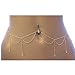 JY Jewelry Wave Body piercing Chain Belly chain Body Jewelry Dangle Waist Chain with crystal