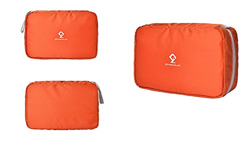 ZIYE Hanging Portable Travel Toiletry Bags Mens Womens Overnight Wash Shaving Dopp Kit Cosmetic Storage Organizer Waterproof Gym Bag with Hook (Orange)