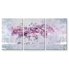 Wall26-3 Plane Canvas Wall Art-Abstract Oil Painting Tree Forest-Giclee Painting Wall Bedroom Living House Decoration Home Art - 16"x24" x 3 Panels