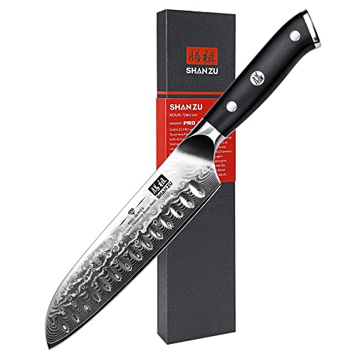 SHAN ZU Damascus Knife, 18cm