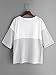 SweatyRocks Women's Color Block Half Sleeve High Low Casual Loose T-shirt Tops (One Size, Grey_White)